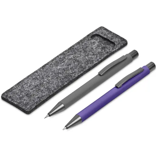 Omaha Ball Pen & Pencil Set Purple